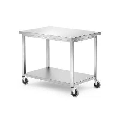 Mobilní stůl, s policí – přišroubovaný, HENDI, Kitchen Line, 1000x700x(H)850mm | 815786